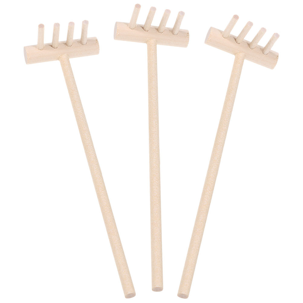 Gardening Tools Combo - Set di mini rastrelli in bambù