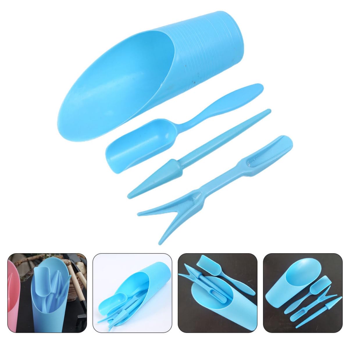Gardening Tools Combo - 4 pz/set, plastica durevole secchio pala