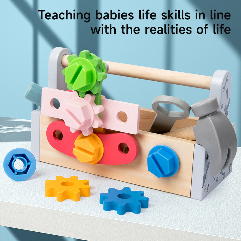 Gardening Tools Toddler - Cassetta degli Attrezzi in Legno per