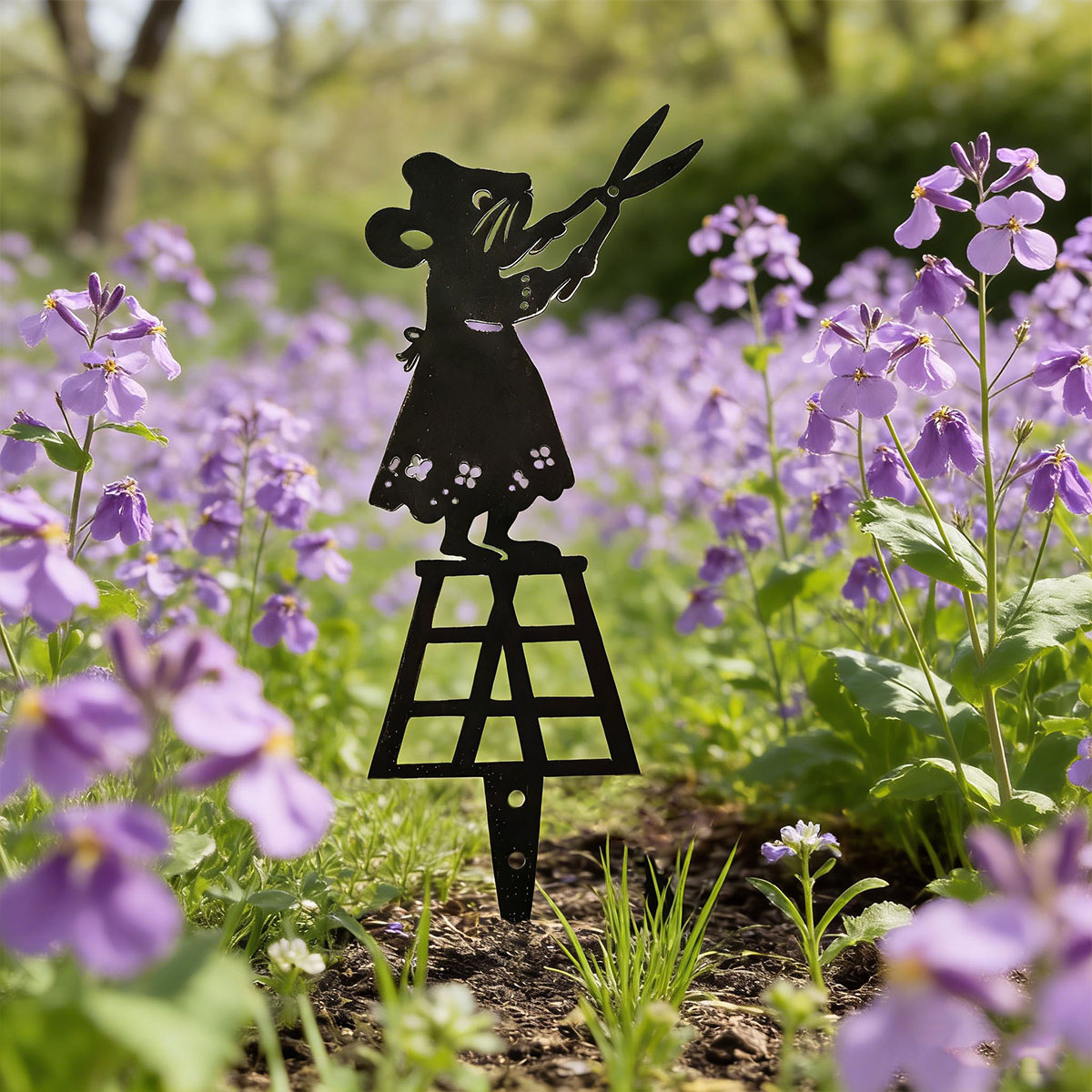 Gardening Tools Combo - Colonna da giardino in metallo con
